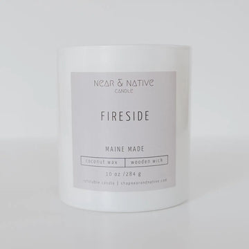 Fireside Wood Wick Coconut Soy Candle - 10 oz