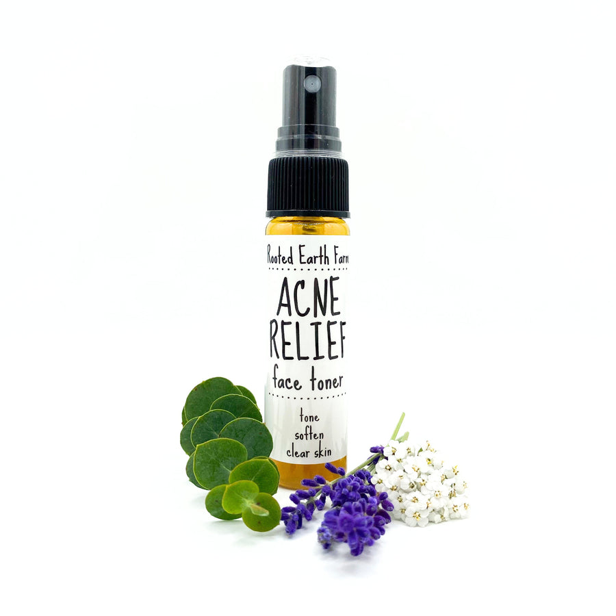 1 oz bottle of acne relief face toner, facial mist made with herbs and natural ingredients