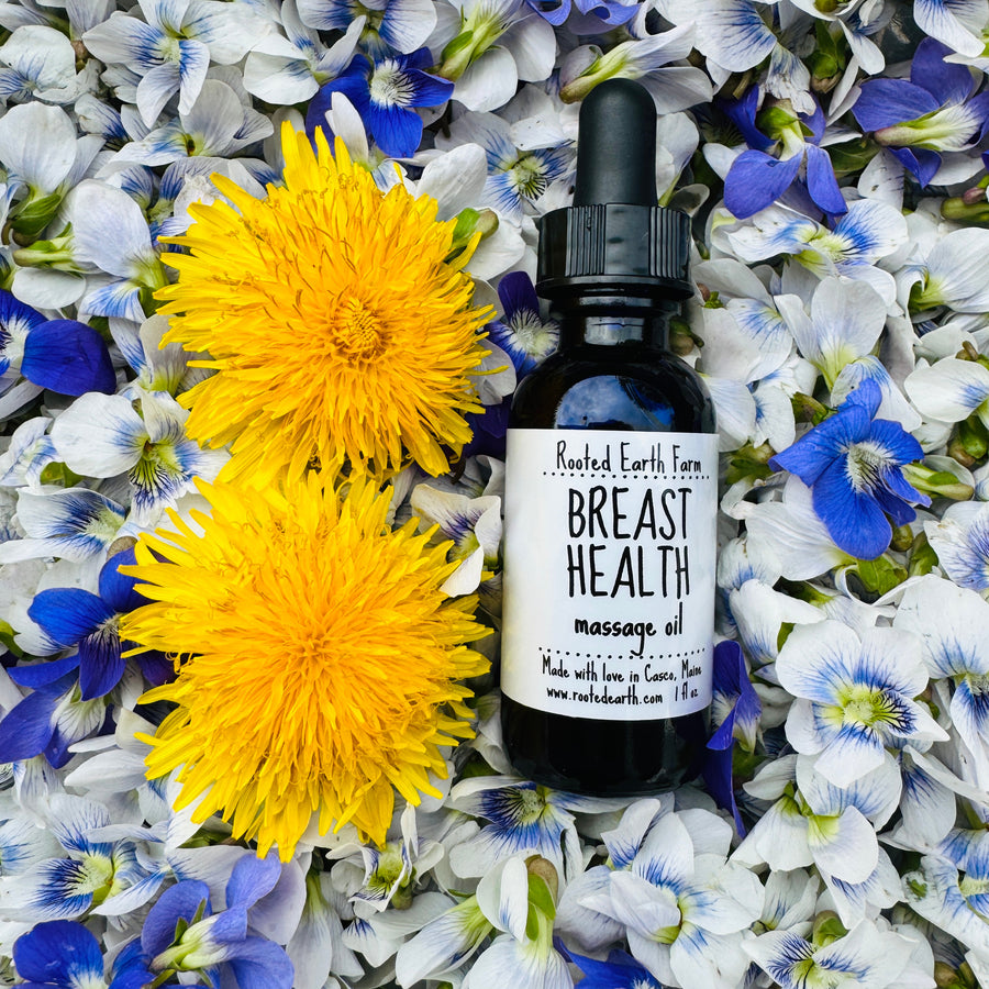 breast massage oil for soreness and lymph health