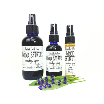 good spirits smudge spray, sage smudge spray, white sage smudge mist, sustainable white sage