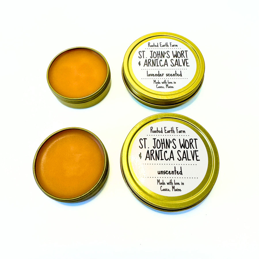 arnica cream with st john's wort flowers infused, lavender and unscented