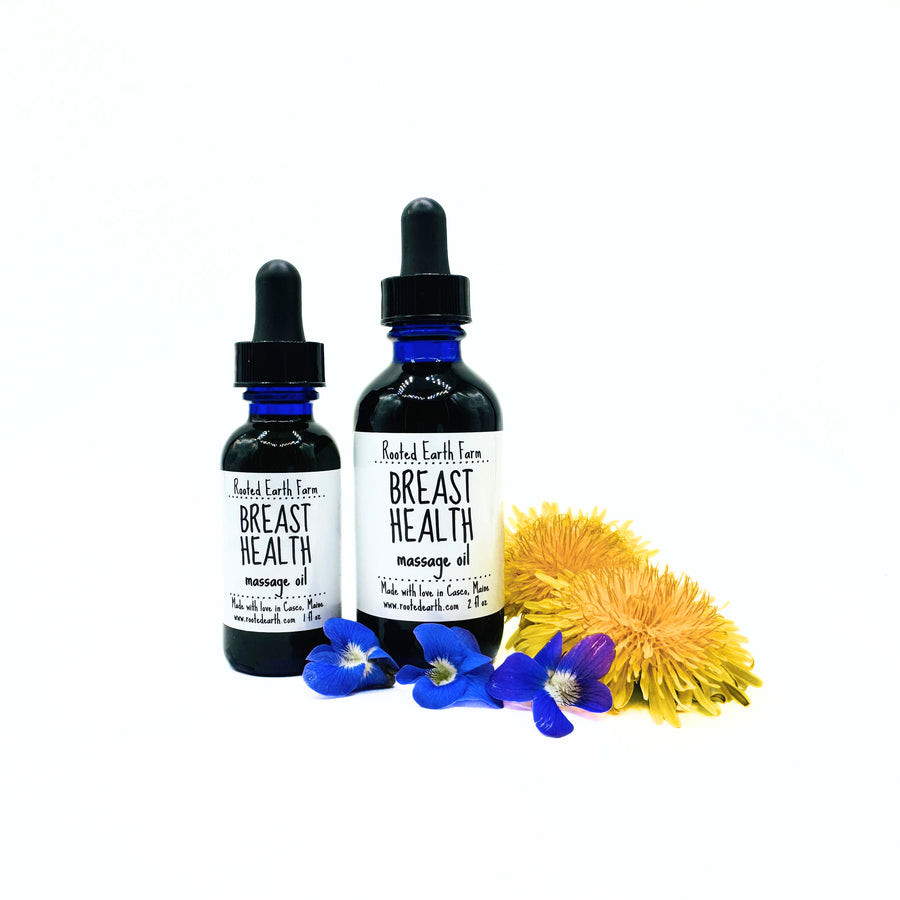 natural herbal infused massage oil for sore breast