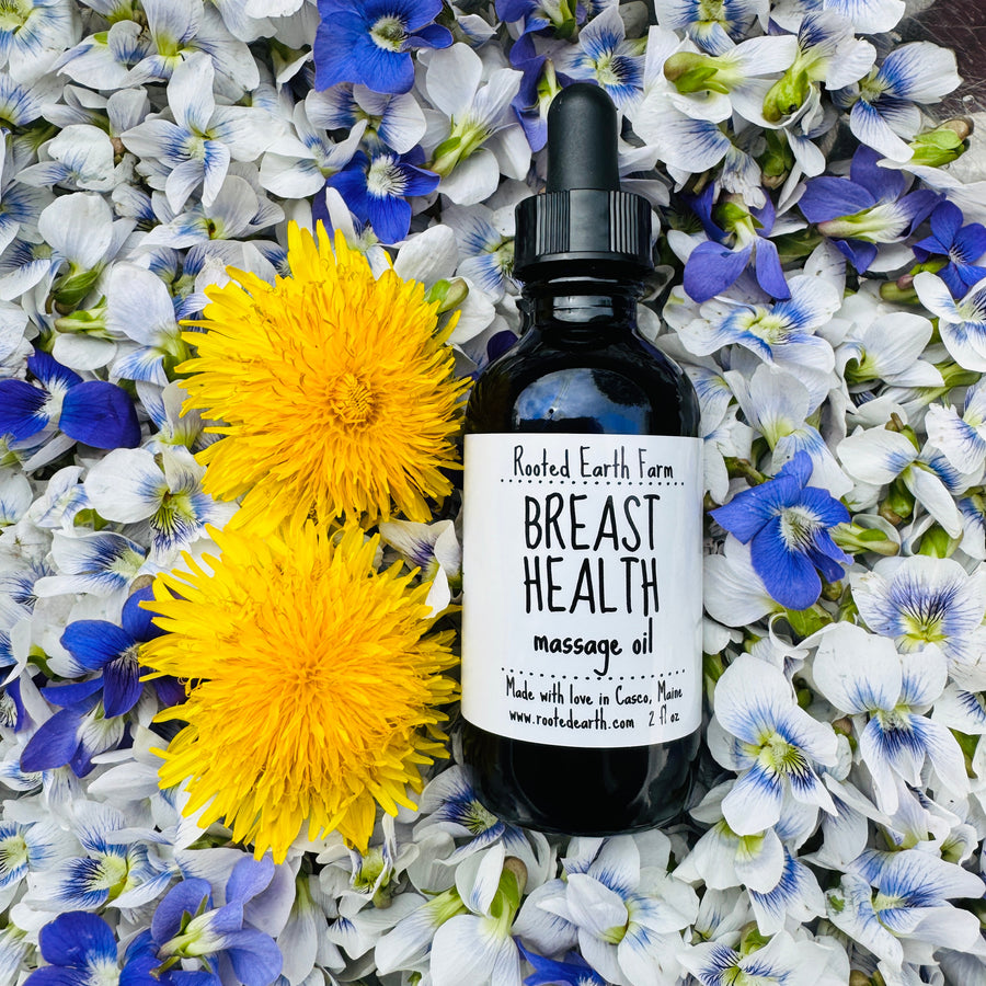 herbal infused massage oil for breast health