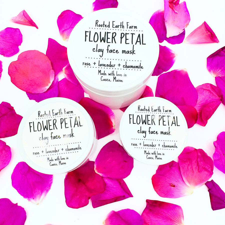 clay face mask with rose lavender chamomile