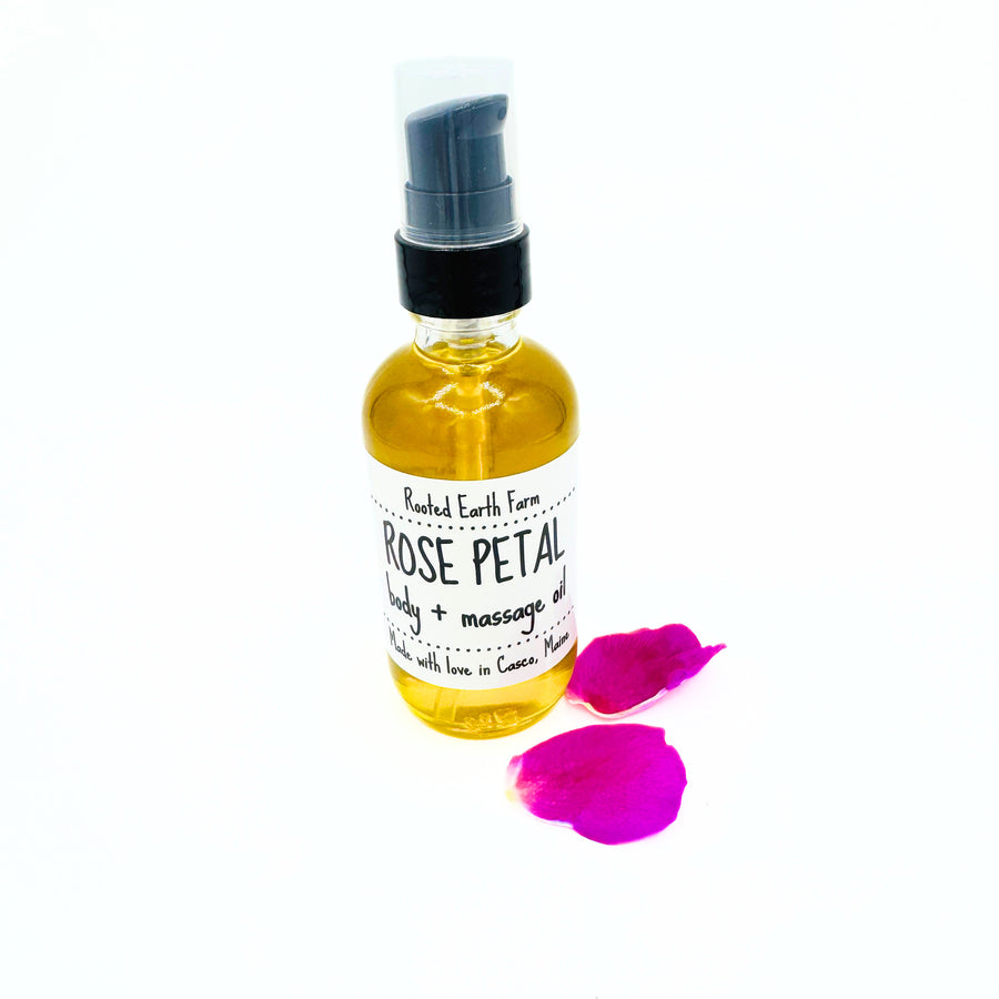 Rose Petal Infused Body + Massage Oil