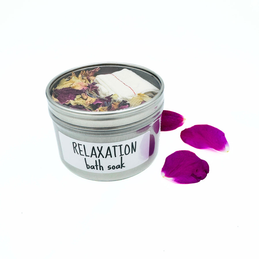 floral bath soak with herbs