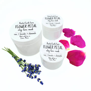 flower petal clay face mask