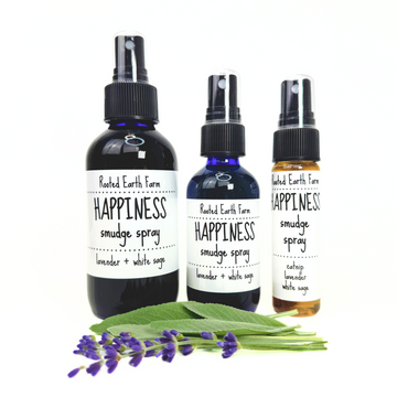 happiness smudge spray, smudging mist, white sage and lavender smudge spray, smokeless smudge