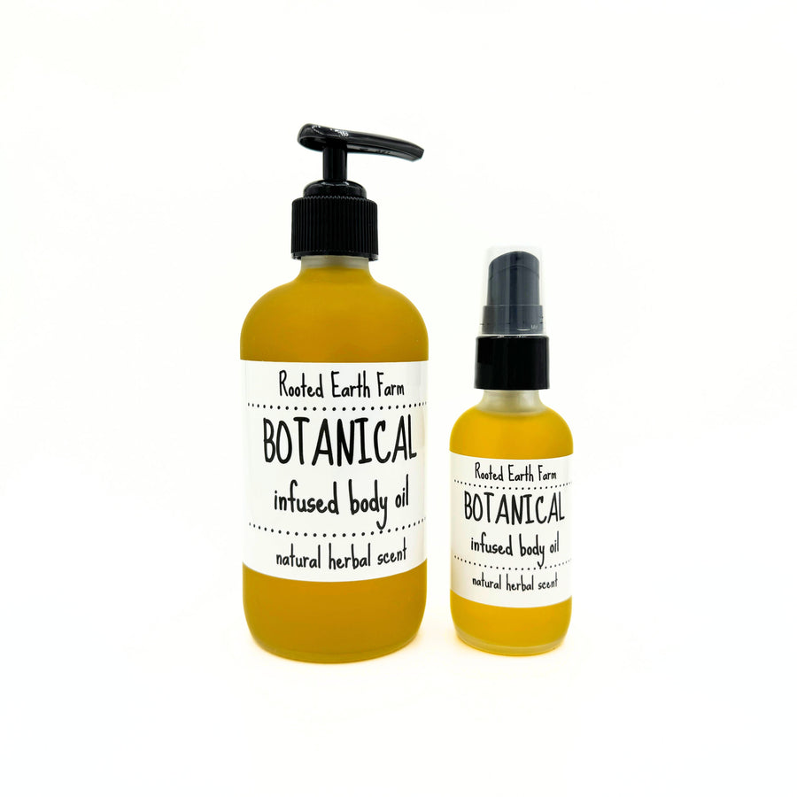 high quality body oil, plant based, organic oils, infused with plants