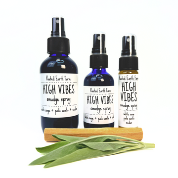 high vibes smudge spray, palo santo room spray, white sage and palo santo mist, smudging spray