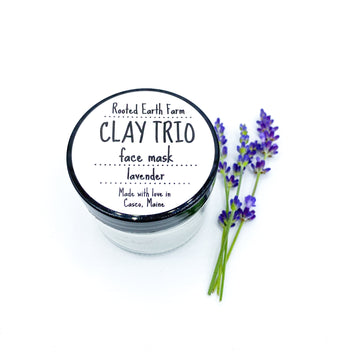 lavender clay trio face mask, natural clay face mask