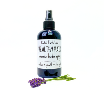 lavender healthy hair growth spray, herbal leave in conditioner, softens hair, plant based, rosemary infused