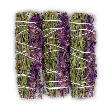 lavender rosemary white sage smudge stick, farm grown, sustainable white sage, sage smudging, white sage bundle