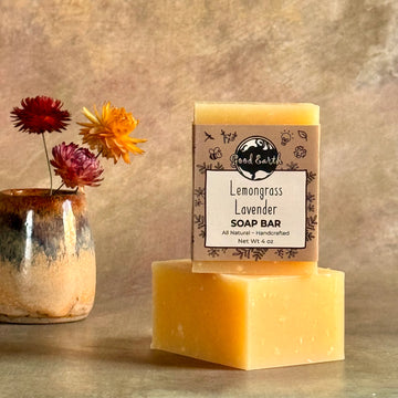 lemongrass lavender soap bar, natural palm oil free soap