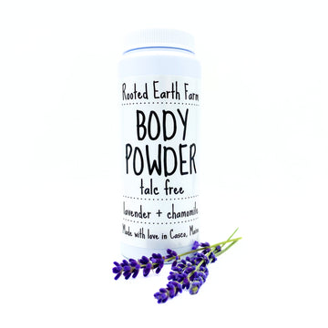 natural body powder, herbal body powder, natural baby powder, talc-free body powder, lavender baby powder