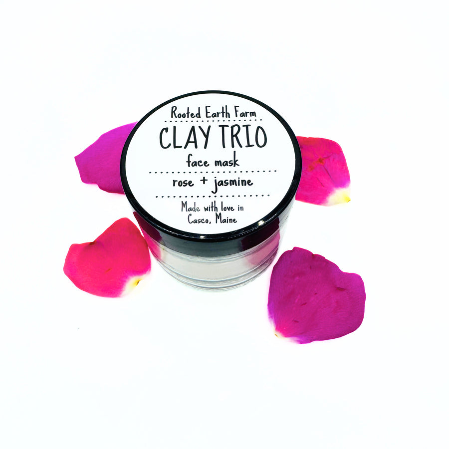 natural clay face mask rose jasmine scented