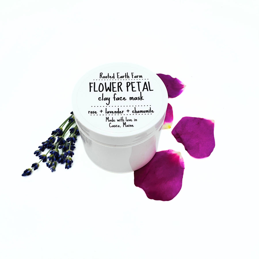 natural clay face mask with herbs