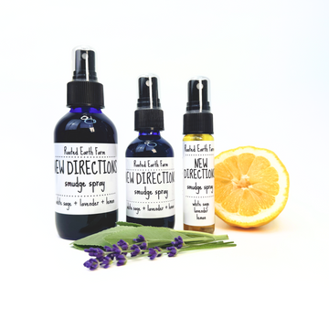 new directions smudge spray, smudging mist, white sage spray with lavender and lemon