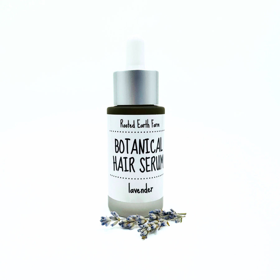 plant based hair serum lavender scented, botanical infused