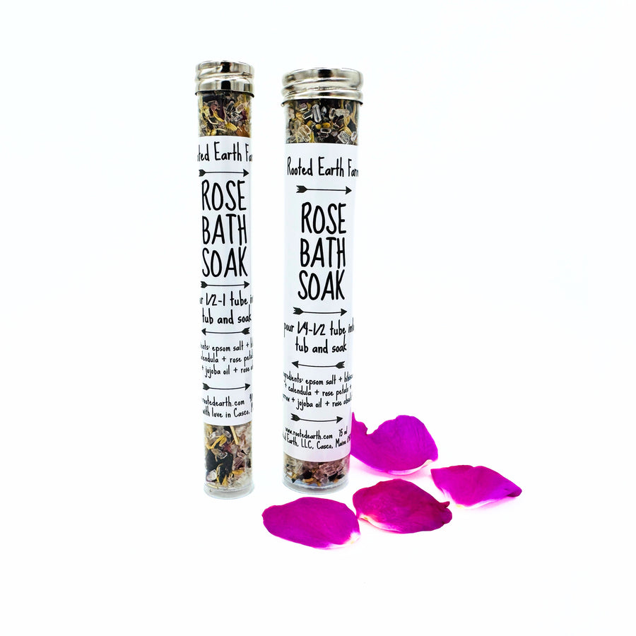 rose and epsom salt bath soak