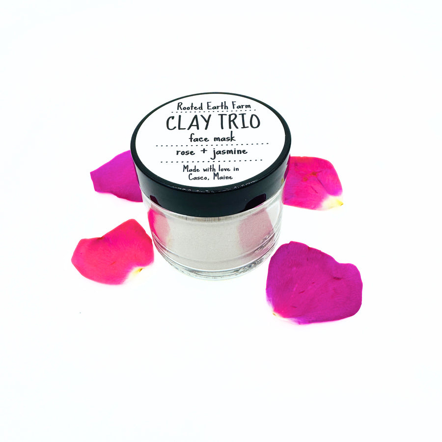 rose jasmine scented clay facial mask
