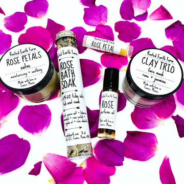 rose petal skin care gift set
