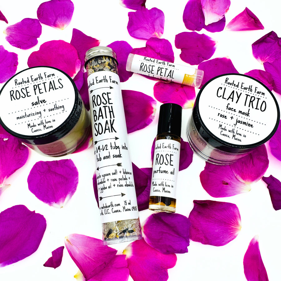 rose petal skin care gift set