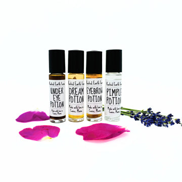 skin care potions gift set, under eye serum, dream potion, eyebrow serum, pimple serum