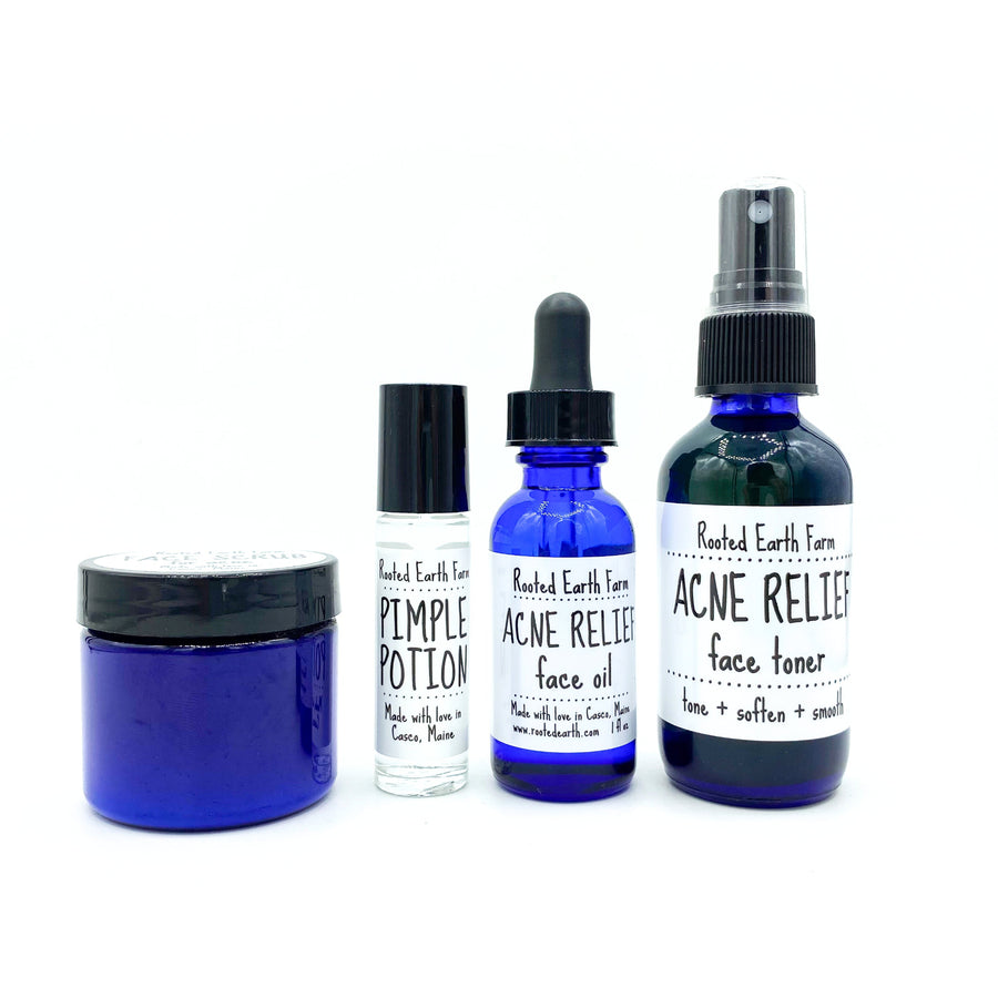 natural skin care set for pimples and breakouts