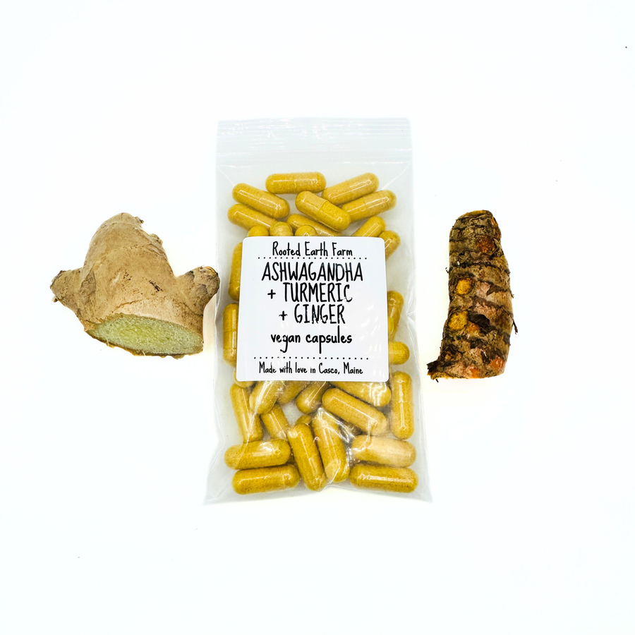 turmeric ginger ashwagandha capsules supplement