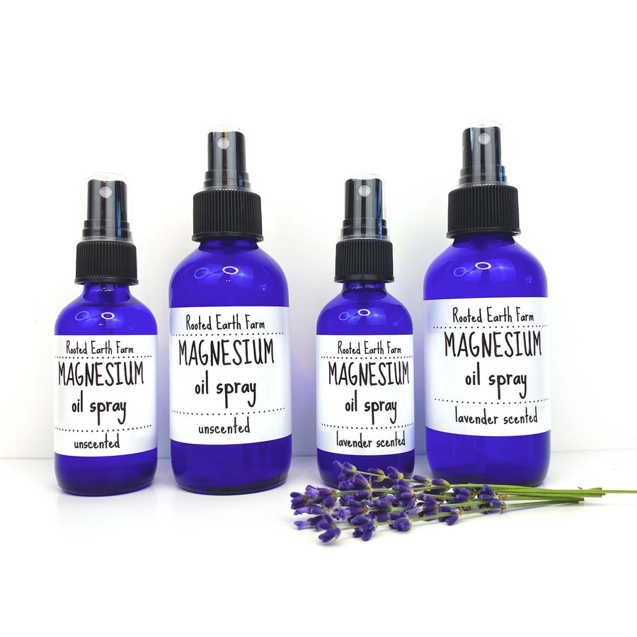 2 oz and 4 oz lavender and unscented magnesium oil spray