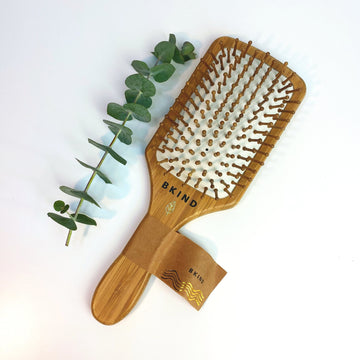 Bamboo paddle hair brush