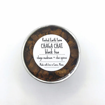 Chaga mushroom chai tea, natural, handmade, maine chaga