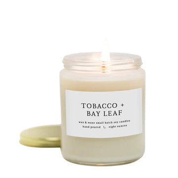 Tobacco + Bay Leaf Soy Candle - 8 oz