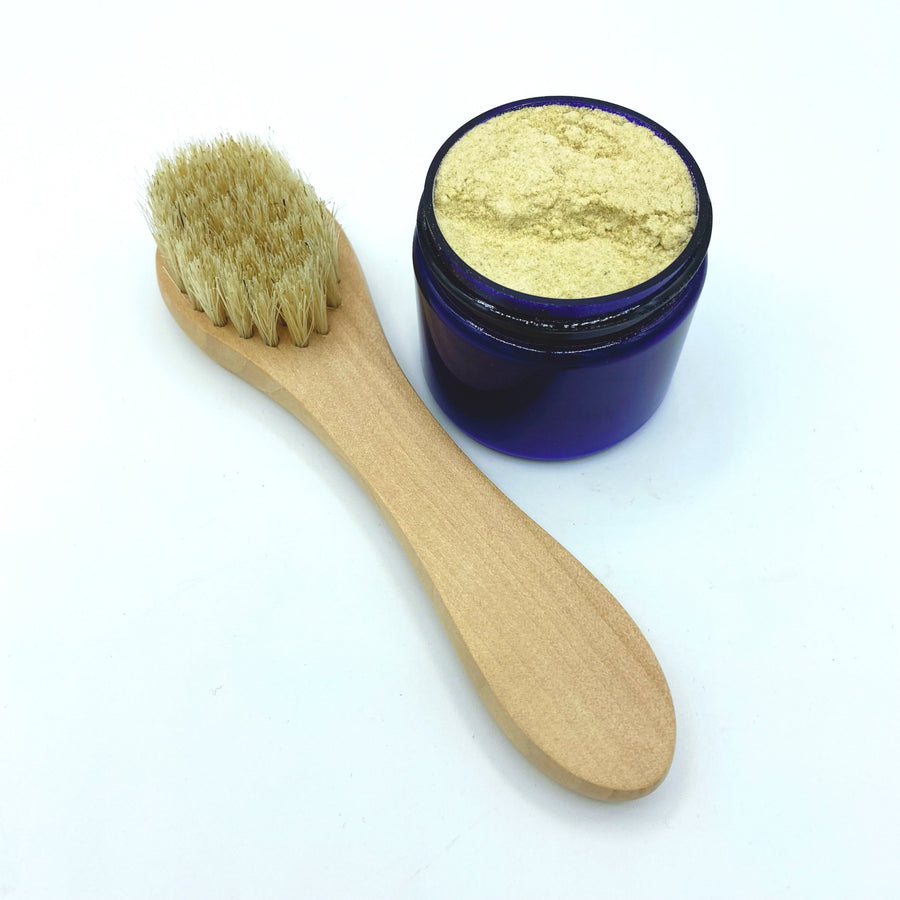 acne face scrub and exfoliating facial brush gift set, natural skin care gift set for girlfriend