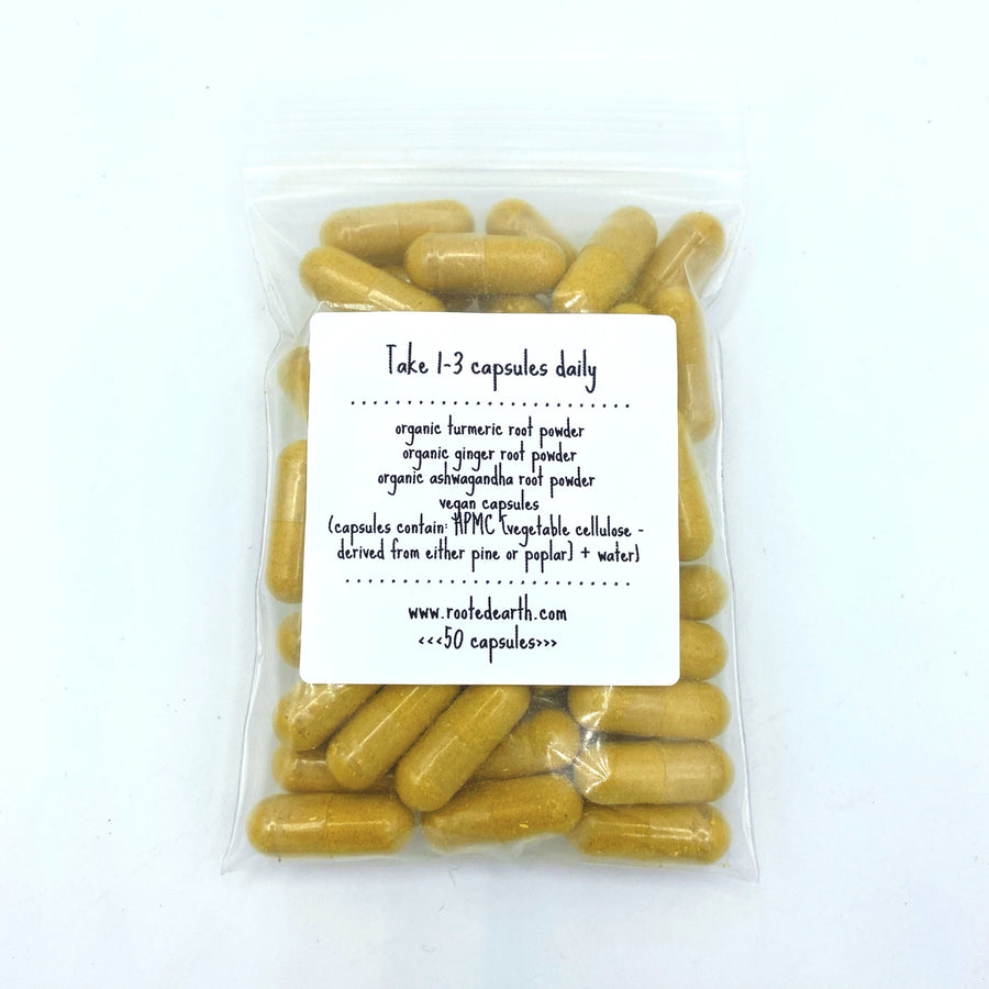 ashwagandha turmeric ginger vegan supplement