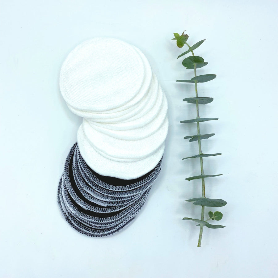 black and white makeup remover pads, washable facial rounds