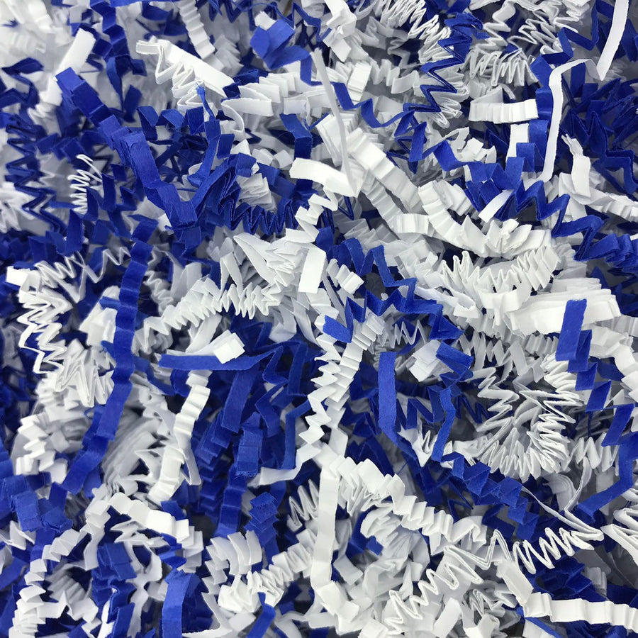 blue and white crinkle paper for Yoga Gift Set