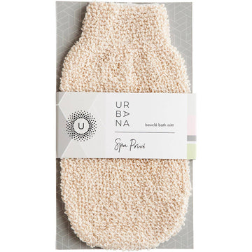 boucle bath mitt for exfoliating skin