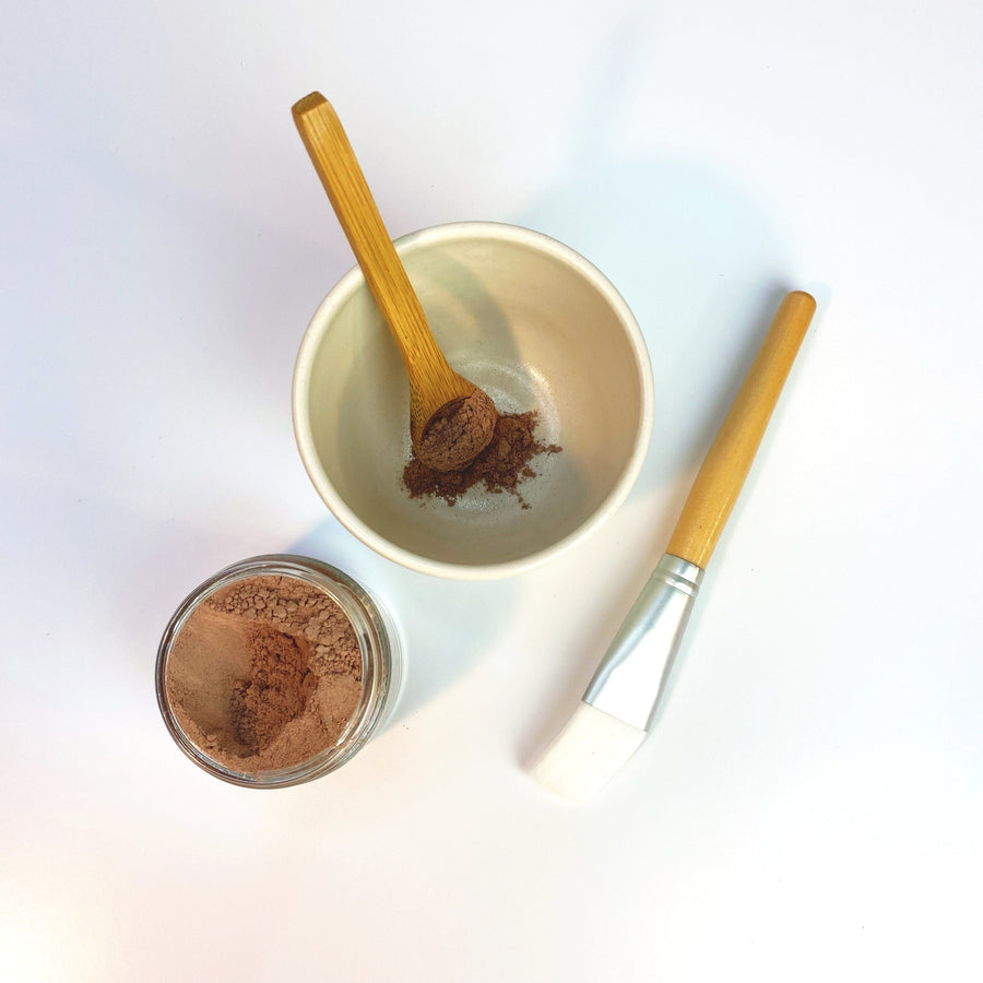 brush, spoon and bowl gift set for natural herbal face masks