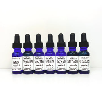 essential oils, therapeutic grade, natural oils, Lavender, Lemon, Lemongrass, Sweet Orange, Cedarwood, Tangerine, and Rosemary pure essential oils