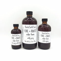 Fire and Roots Cider Tonic, fire cider, organic fire cider, apple cider vinegar fire cider, herbal tonic