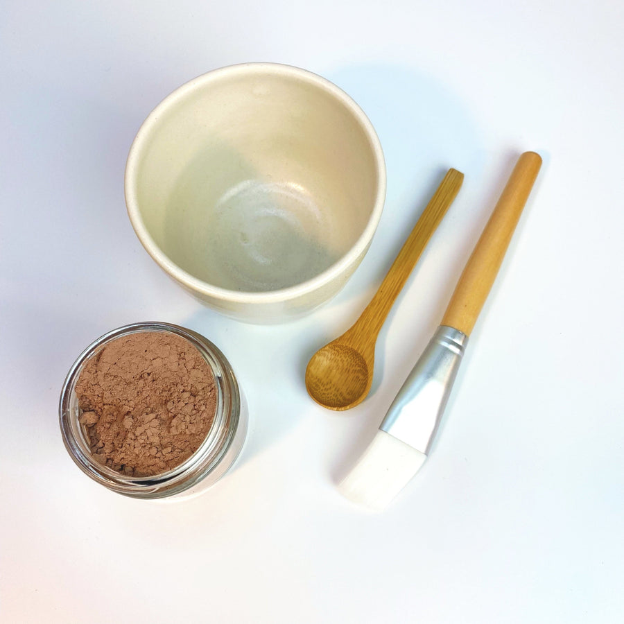 bowl, spoon and brush applicator for face masks, gift set for women, skin care gift set for wife