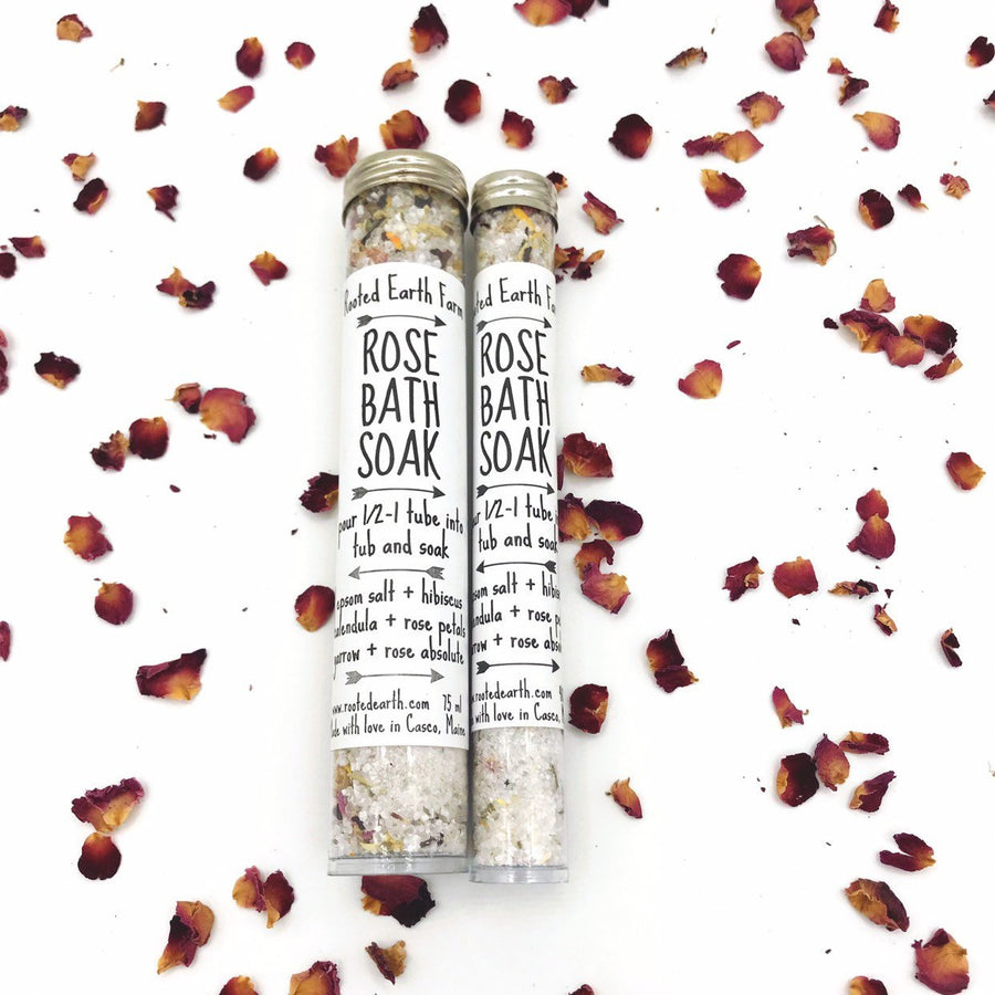Rose Bath Soak + Epsom Salts - Bath Salts - Mother's Day - Gifts for her - Vegan Bath Salts - Herbal Bath Salts - Organic Bath Salts