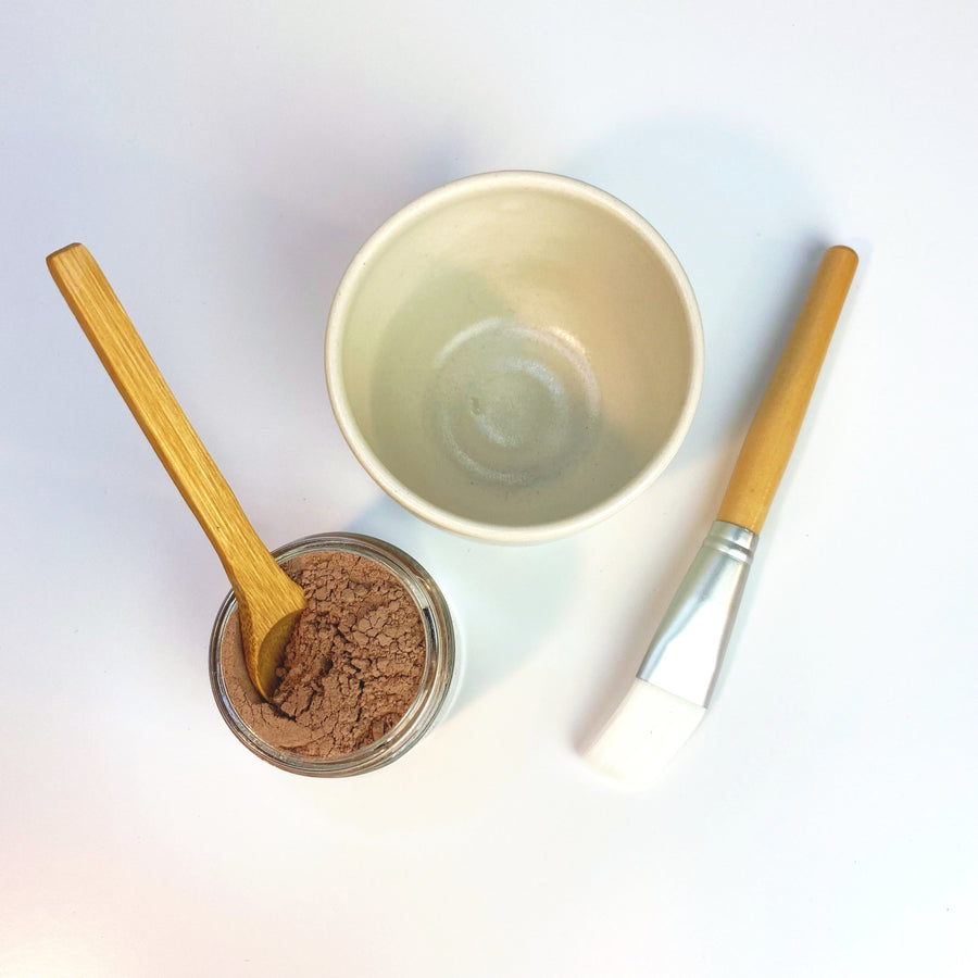 face mask mixing bowl with spoon and brush applicator