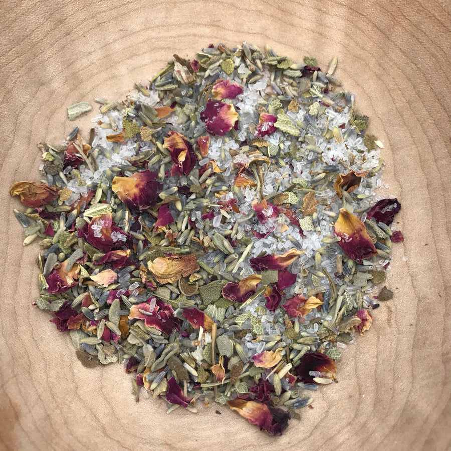 Organic bath soak, epsom salt bath soak, rose lavender bath soak