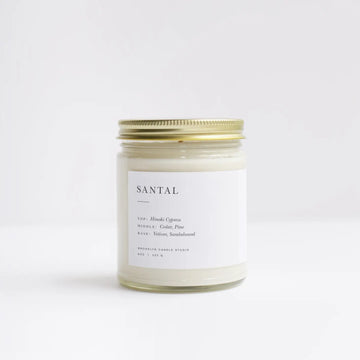 santal soy candle, vetiver, sandalwood cedar, pine candle