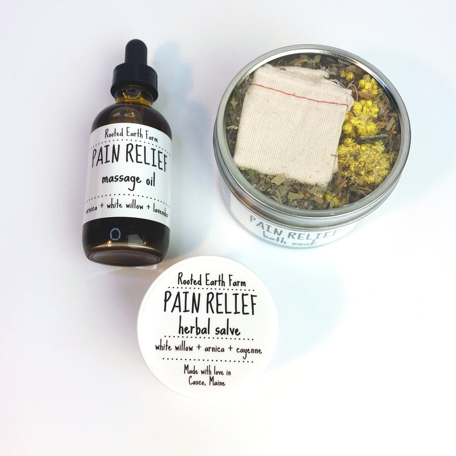 sore muscle relief gift set, arnica skin care