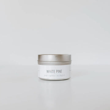 white pine soy candle, maine pine tree natural candle