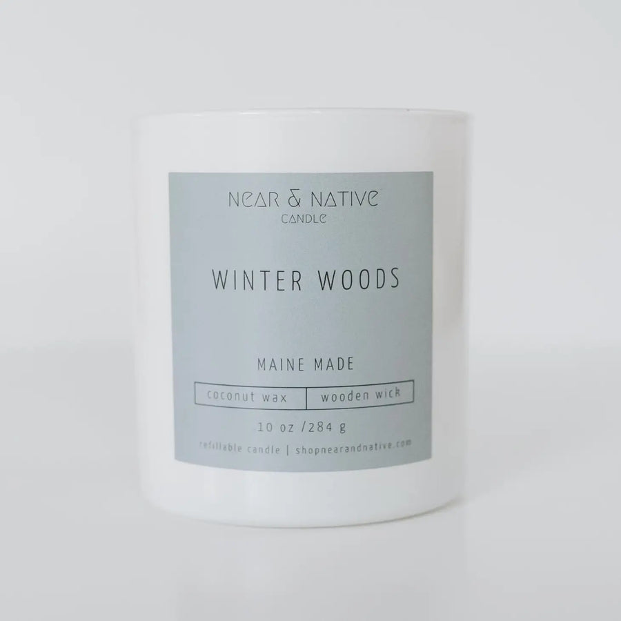 Winter Woods Wood Wick Coconut Soy Candle - 10 oz